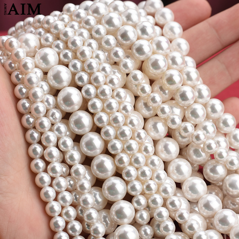 Large wholesale straight-hole beads natural shell pearl all-hole…