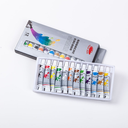 12 colors/12ml paint set acrylic oil painting watercolor gouache DIY sketching painting art paint box