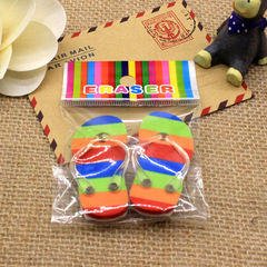 Creative cartoon-shaped eraser flip-flops with cartoon characters, school shoes for primary school students, kindergarten prizes, wholesale