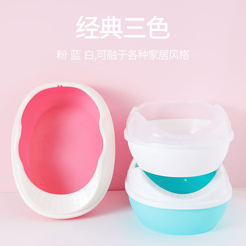 Caja de arena para gatos de tamaño pequeño mascota gato inodoro gatito inodoro caja de arena para gatos caja de arena semicerrada para gatos