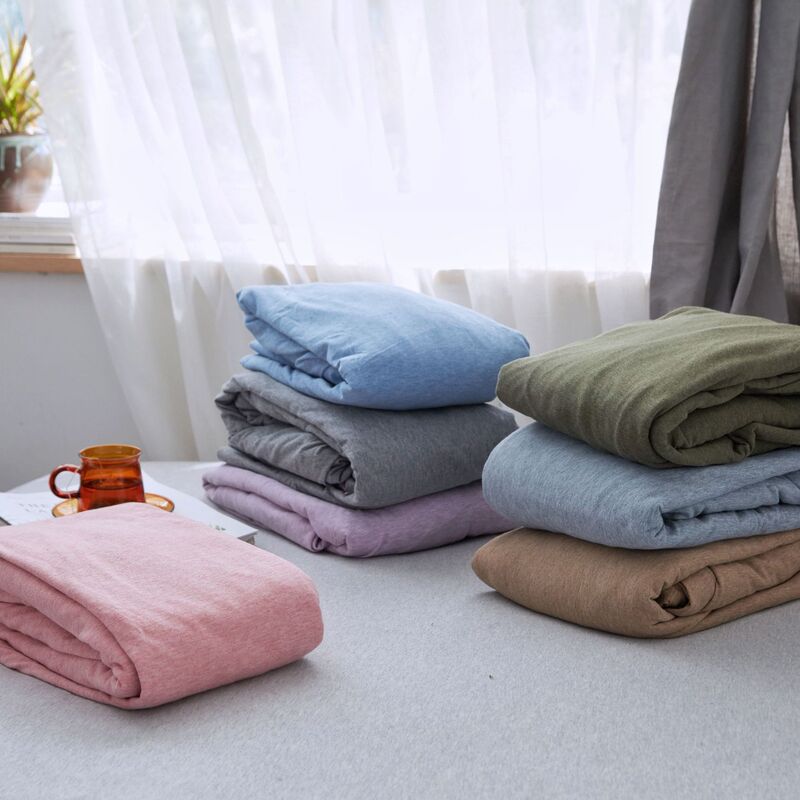 Single Product Knitted Tianzhu Cotton Single Bed Cover Pure Cotton Japanese Style Simple Solid Color Single Bed Sheet Simmons Protective Cover Single Product Knitted Tianzhu Cotton Single Bed Cover Pure Cotton Japanese Style Simple Solid Color Single Bed Sheet Simmons Protective Cover