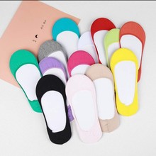 夏季新品无边女士浅口隐形袜子糖果色棉质纯色百搭浅口袜子批发