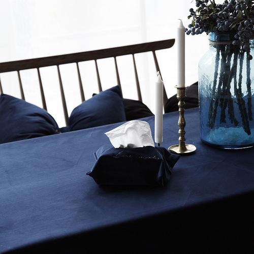 Pure Color Living Room Velvet Tablecloth Wedding Light Luxury Nordic Style Dining Tablecloth Home Tea Table Round Table Dustproof Table Mat