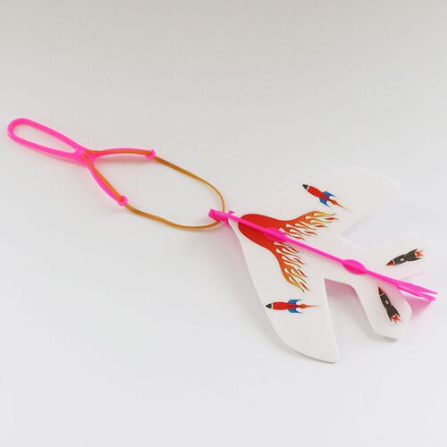 Elastic airplane, elastic flash airplane, luminous ejection arrow, flying toy wholesale, street stall night market