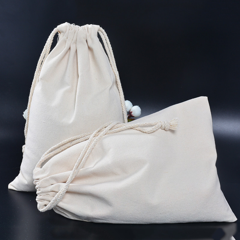 厂家直销帆布束口袋大米杂粮面粉帆布袋礼品收纳棉帆布空袋可定