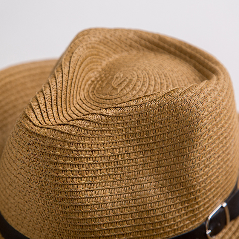 Sombrero de paja para hombre sombrero de Sol de ala grande de verano sombrero de paja para padres e hijos Sombrero de mezclilla nuevo sombrero de Sol de playa sombrero para el sol