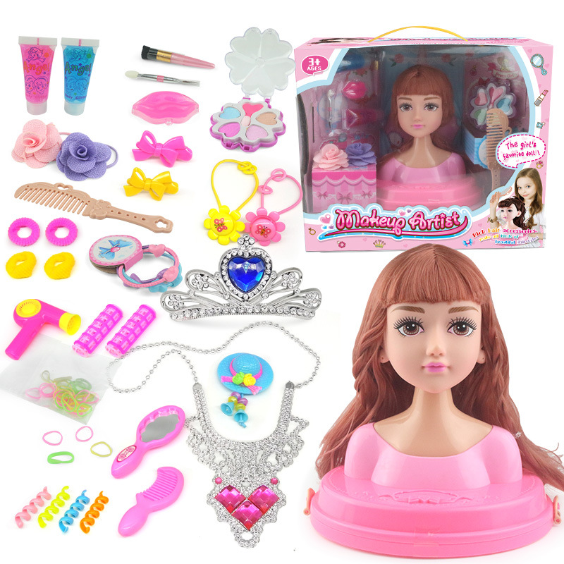 Pelo Barby muñeca traje caja de regalo niña juguete simulación transfronteriza maquillaje de medio cuerpo princesa muñeca