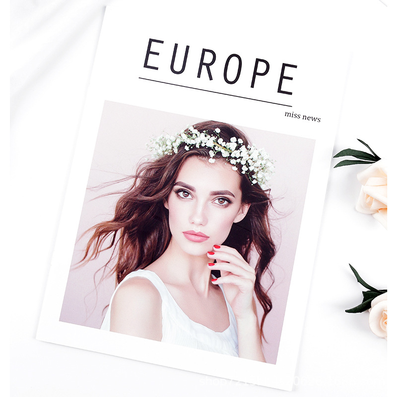 Apoyos de fotografía Álbum de revista ins estilo de mano Inglés revista fotografía Fondo decoración apoyos