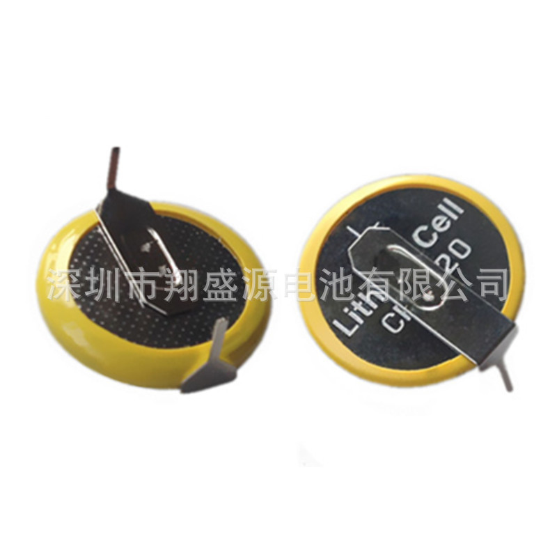 CR1620常规卧式焊脚电池3V纽扣电池厂家焊脚CR1620卧式靠边电池