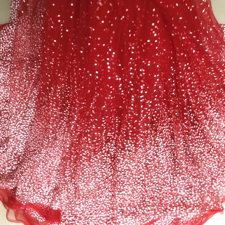 新款雪花银点波点点点网纱布料婚纱礼服童装婚庆装饰网纱布料面料