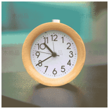 原木闹钟 创意实木木头钟学生贪睡懒人闹钟 迷你夜光闹钟广告礼品