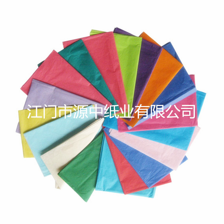 Papel de papel de copia de color 14G papel de seda de color al por mayor papel de pera de color 17g papel de embalaje de color translúcido