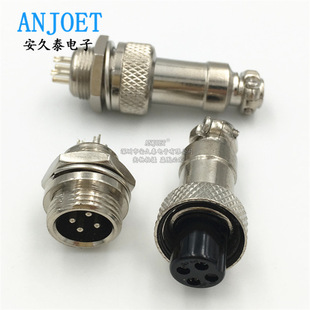 ���ղ��^���� GX12-4P 4о �ӿ�12mm���^ĸ�^��|�B����4pin