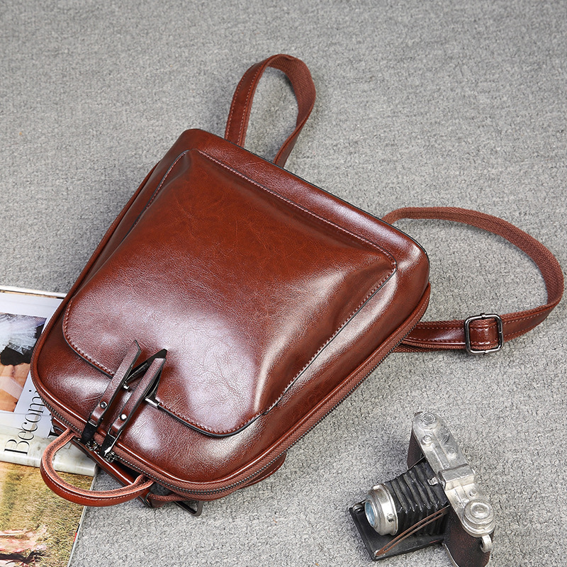 2024 nuevo bolso de mujer de cuero genuino bolso de moda bolso casual bolso de hombro de las mujeres bolso bandolera retro europeo y americano bolso de las mujeres