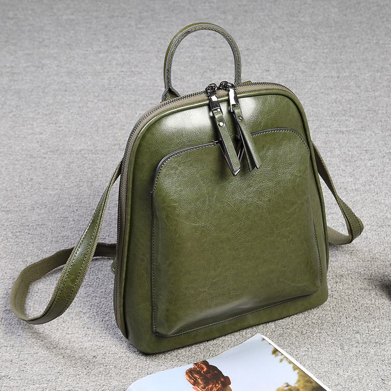 2024 nuevo bolso de mujer de cuero genuino bolso de moda bolso casual bolso de hombro de las mujeres bolso bandolera retro europeo y americano bolso de las mujeres