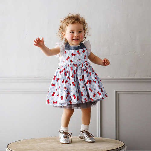  New Bib Floral Dining Waterproof Apron Children's Coverall Breathable Baby Princess Fashion One Piece Dropshipping
