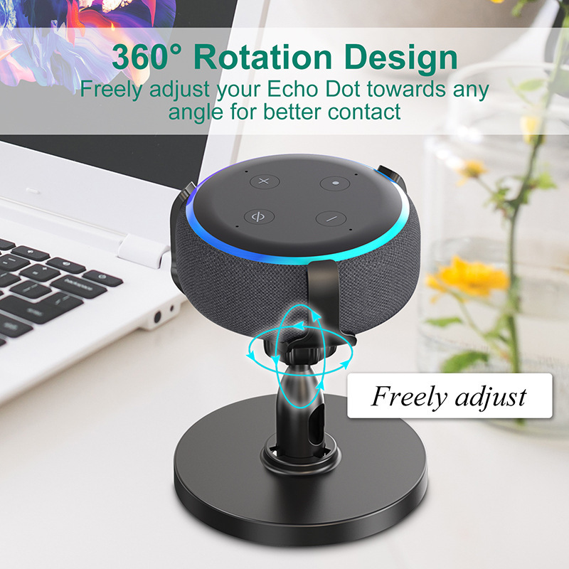 Amazon Echo Dot 3Rd Desktop Stand 360 ° Adjustable Smart Home Speaker Accessory Stand Amazon Echo Dot 3Rd Desktop Stand 360 ° Adjustable Smart Home Speaker Accessory Stand