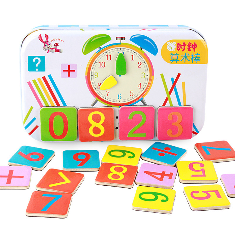 Caja de hierro aritmética palo juguetes educativos jardín de infantes para niños matemáticas palo digital aritmética educación temprana material didáctico 3-6 años