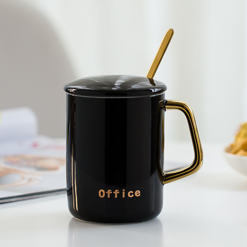 Regalos creativos del día de San Valentín copas románticas copas de taza de café copas de agua doradas cucharas al por mayor