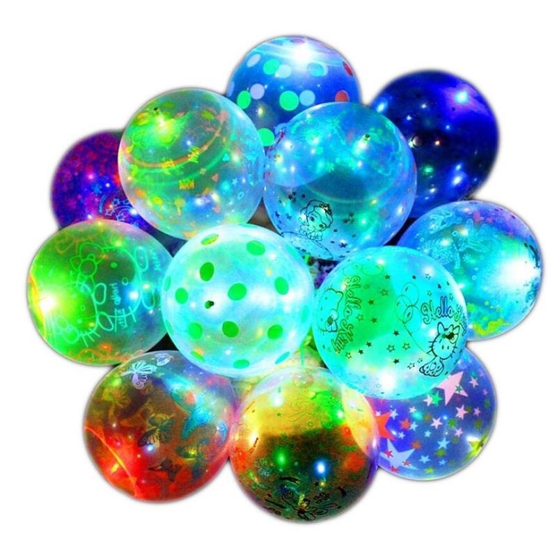 Globo luminoso de 12 pulgadas, globo led, bola de luz de nubes de colores engrosada, mercado nocturno, logotipo de impresión de regalo personalizado