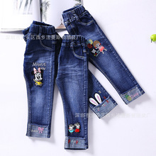 热卖秋冬童装裤子 韩版儿童牛仔裤宝宝休闲长裤 外贸出口童裤批发