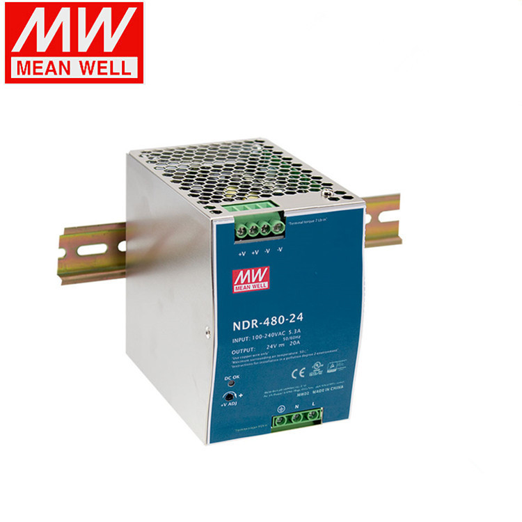台湾明纬开关电源NDR-480-24/NDR-480-48V可选 480w导轨式工业型