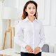 [A generation of hair] 2024 new white shirt women's chiffon professional women's long sleeve shirt cotton fine grain V-neck