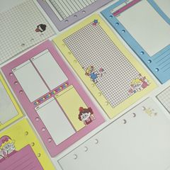 100克牛皮紙活頁手帳本內芯紙質活頁替芯50張 記事本A6彩色內頁