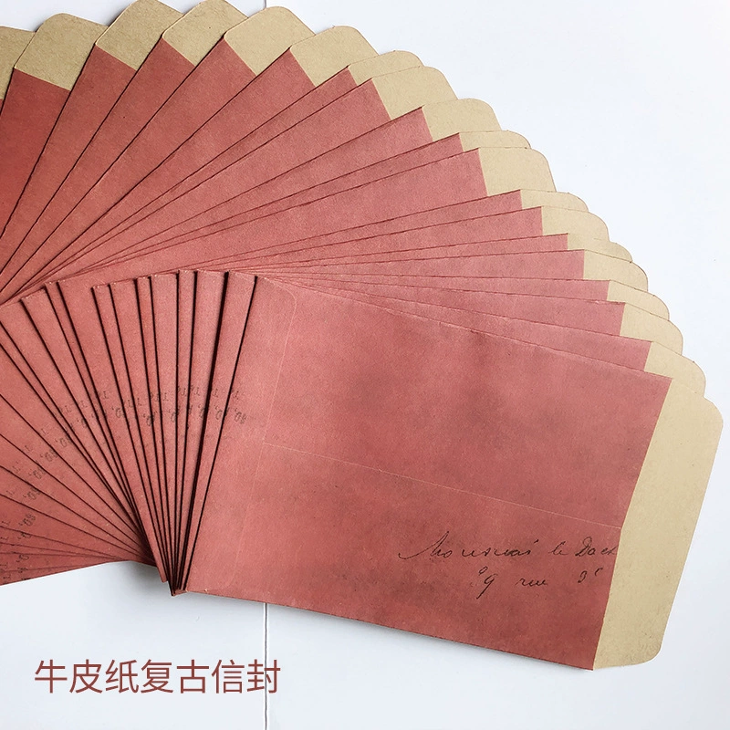 Leather retro postcard, storage bag