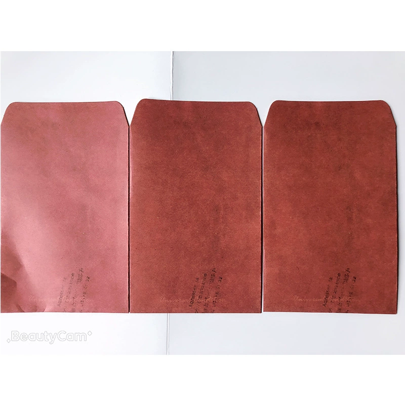 Leather retro postcard, storage bag
