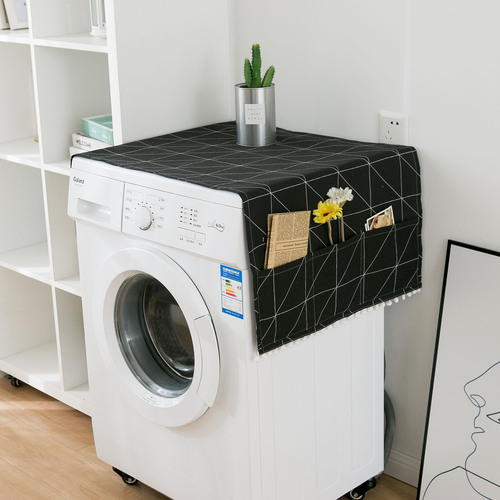 Double-door refrigerator cotton and linen cover cloth washing machine cover multi-purpose cover cloth single-door refrigerator dust cover