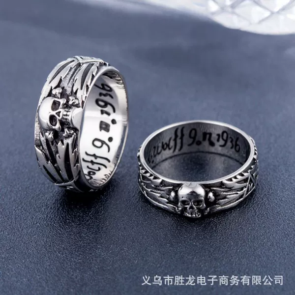 New fashion punk carving skull personality ring jewelry factory direct sale exclusive for foreign trade