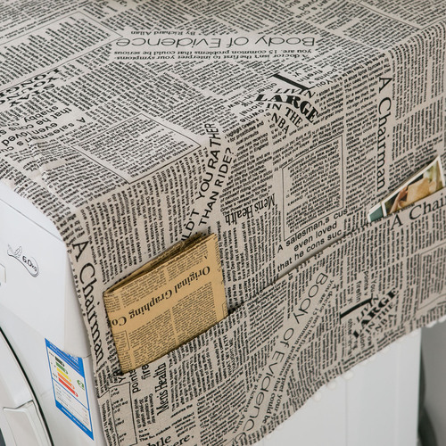 Double-door refrigerator cotton and linen cover cloth washing machine cover multi-purpose cover cloth single-door refrigerator dust cover