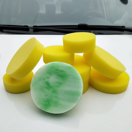 Round sponge, edge-crimped sponge, car beauty sponge, polishing sponge pad, car washing sponge, waxing sponge