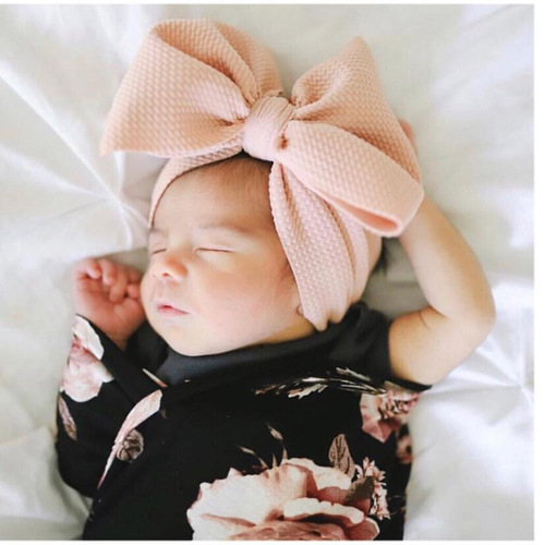ins European and American fabric children's headwear DIY wide headband baby headband polyester bubble cloth large butterfly end headband