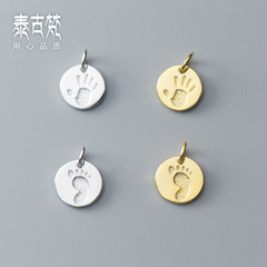 S925 Silver Plated Gold Palm and Toe Ring Bracelet Handmade DIY Jewelry Accessories Wholesale Q0200