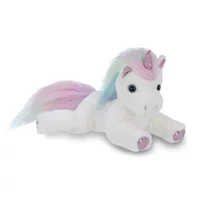 Cute white plush doll, rainbow toy, unicorn