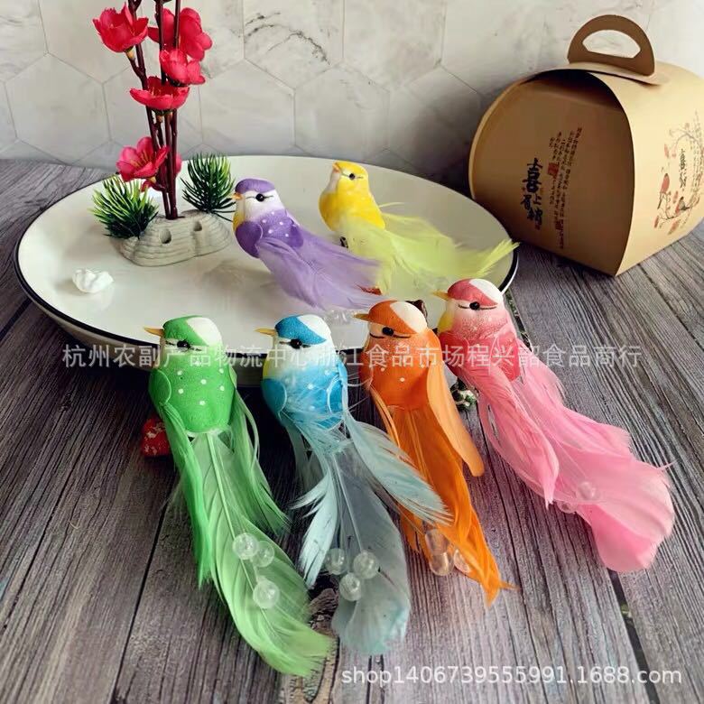 Imitation bird foam bird Pearl bird Magpie bird wholesale sashimi decoration bird wedding plate sashimi plate decoration Imitation bird foam bird Pearl bird Magpie bird wholesale sashimi decoration bird wedding plate sashimi plate decoration