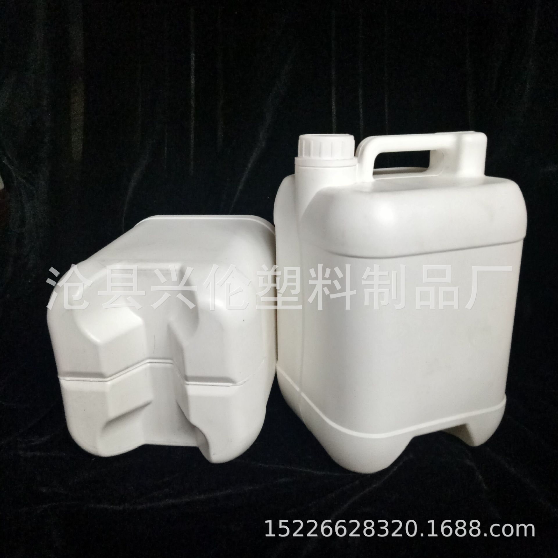 PE加厚5升塑料桶堆码桶白蓝色塑料瓶5公斤方罐桶5L方罐水油酒胶壶