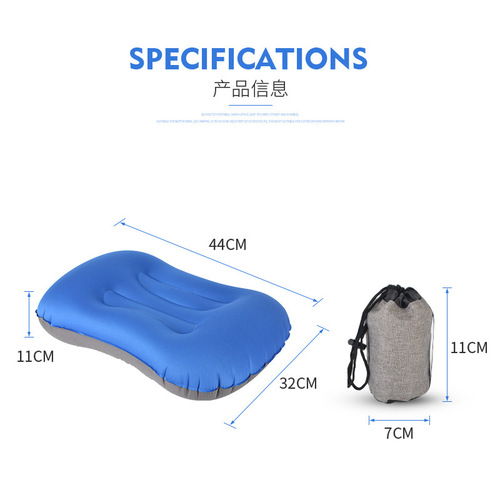 Outdoor indoor nap travel TPU travel inflatable pillow lumbar pillow inflatable blow pillow air pillow lumbar pillow