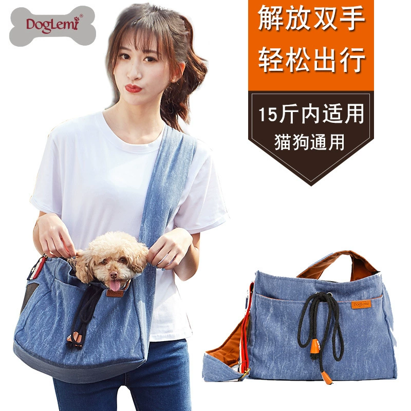 Джинсовый рюкзак для домашних животных, переносная сумка для прогулок, кошка, щенок, дорожная сумка через плечо на груди