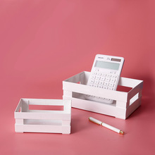 简约桌面收纳筐厨房置物架自由叠加ABS材质zakka风格化妆品收纳盒