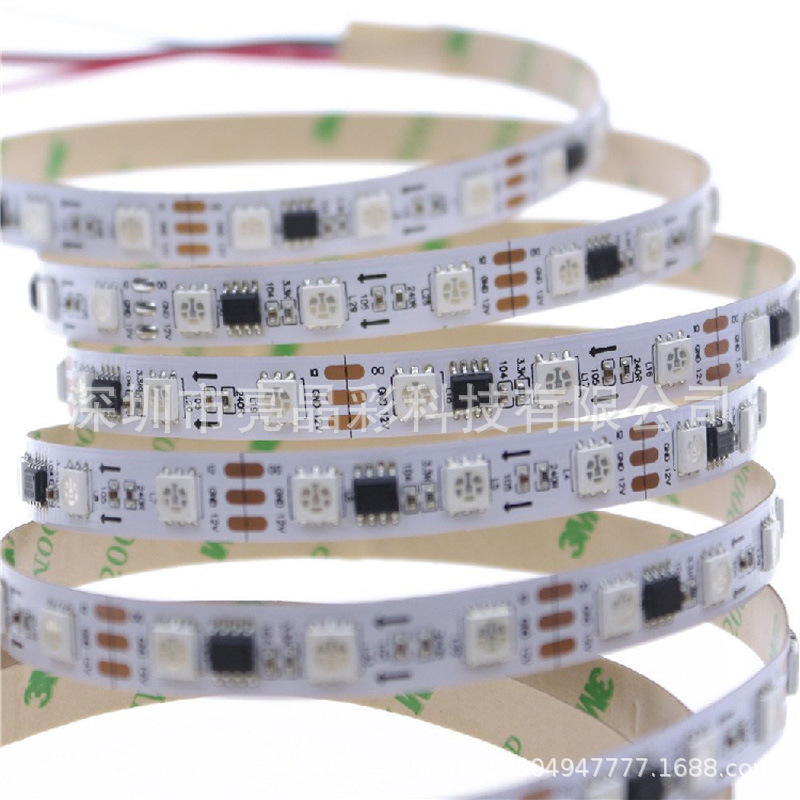 WS2811 a todo color con 30/60 luces LED Symphony RGB tira de luz autoadhesiva colorida 12V marquesina programación de flujo