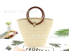 Brand ring, straw bag, woven beach purse for leisure