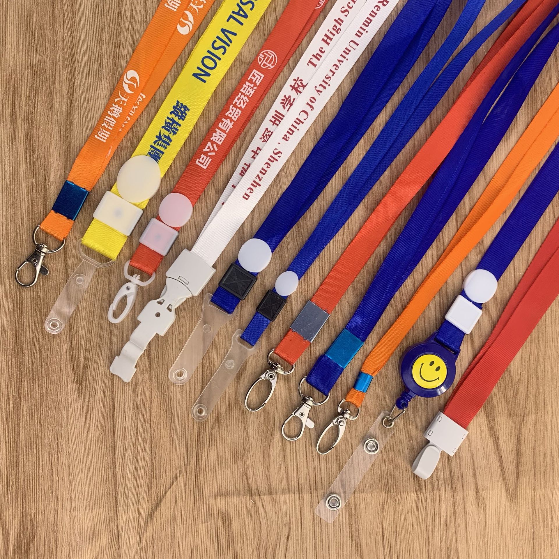 1/1.5/2cm Custom Silk Screen Certificate Chest Card Hanging Rope Brand Hanging Rope Thermal Transfer Exhibition Hanging Work Permit Factory