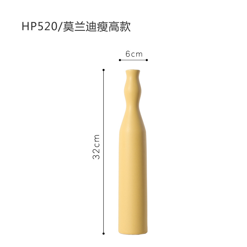 INS Nordic Americana Morandi florero de cerámica color moderno minimalista salón decoración al por mayor