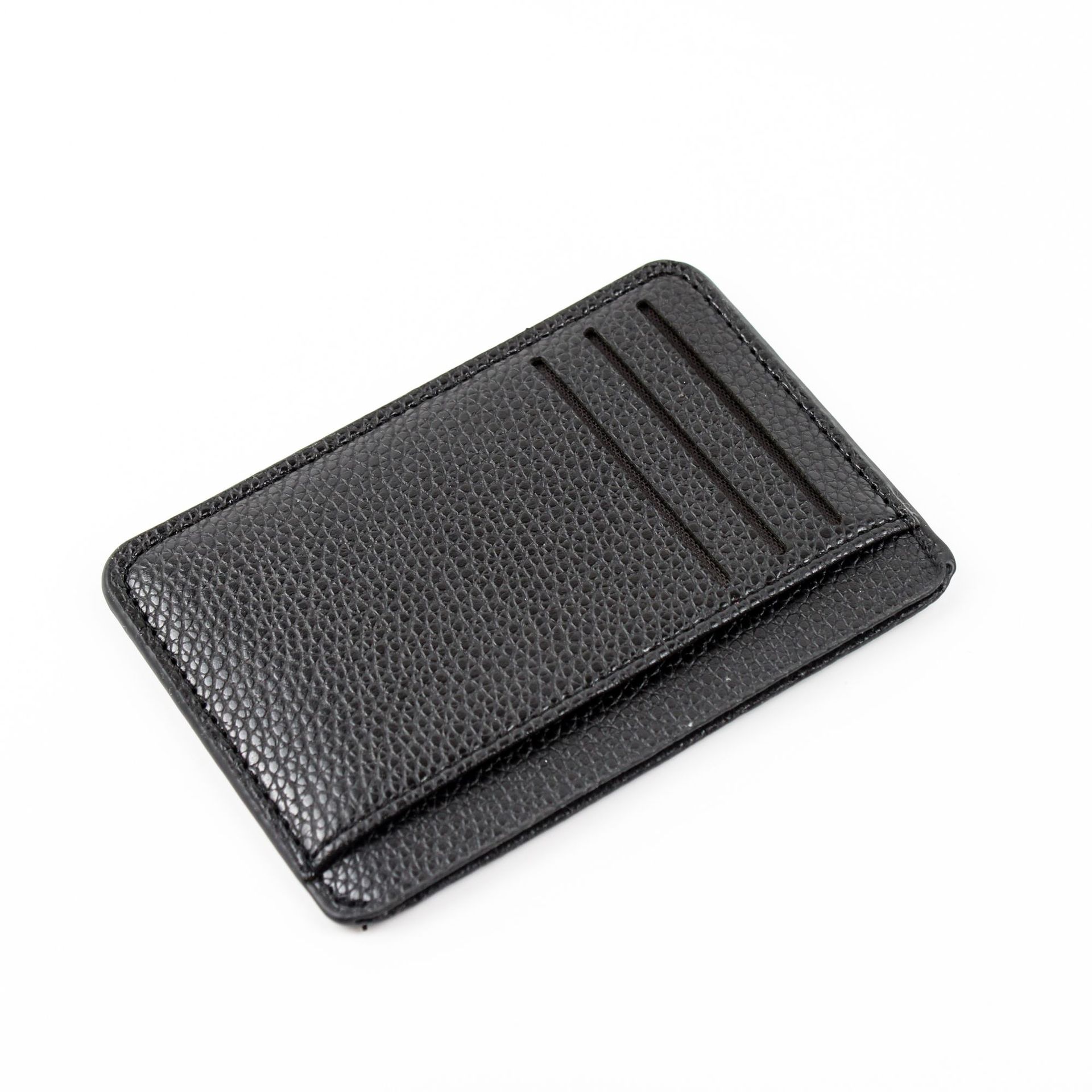 Factory Direct Sales New Creative Simple Pu Mini Card Holder with Litchi Pattern Ultra-Thin Multi-Functional Card Holder Document Bag Wholesale