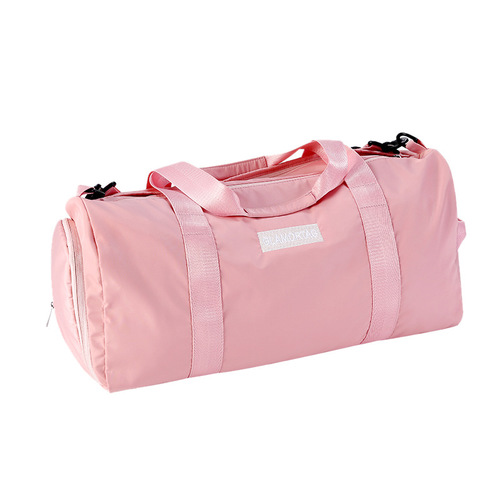 New sports fitness bag, female yoga bag, wet and dry separation bag, training bag, cylindrical short-distance portable travel storage bag