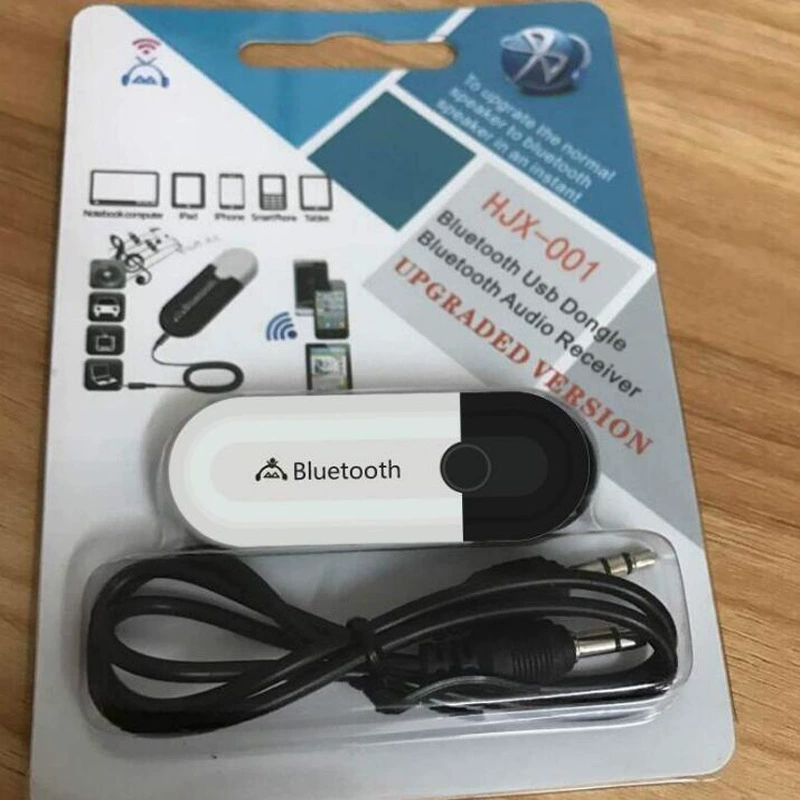 Аудиоприемник Bluetooth USB с двойным выходом Беспроводной музыкальный адаптер Bluetooth Приемник Bluetooth 2-в-1