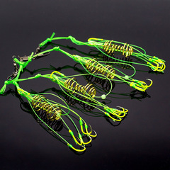 Fluorescent Iseama Tube-Attached Explosive Hook Set, Night-Glowing, Anti-Hang-Down Rigging for Bottom Fishing, Bomb Jig Hooks, and Fishing Gear—Wholesale